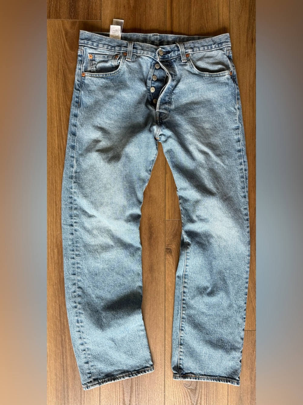 Vtg Levi’s 501 '93 Button Fly Distressed Medium Wash Big E Jeans 33x30